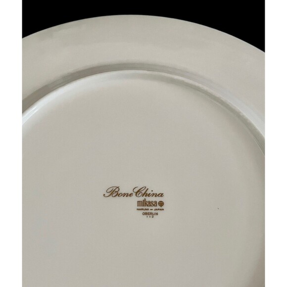 Set Of 2 Vintage Mikasa Narumi Oberlin Gold Rimmed 10-5/8” Dinner‎ Plates - Picture 6 of 7